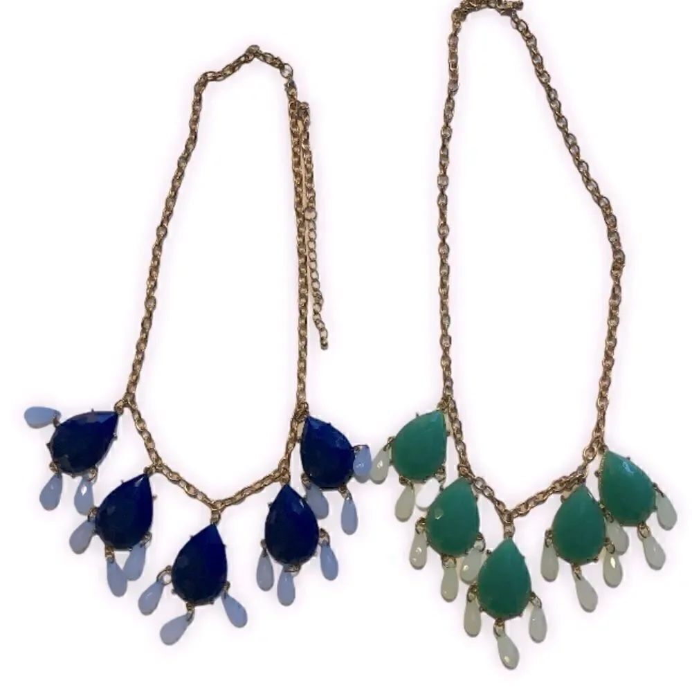 3/$15 or 5/$20 2 necklaces- green and blue
